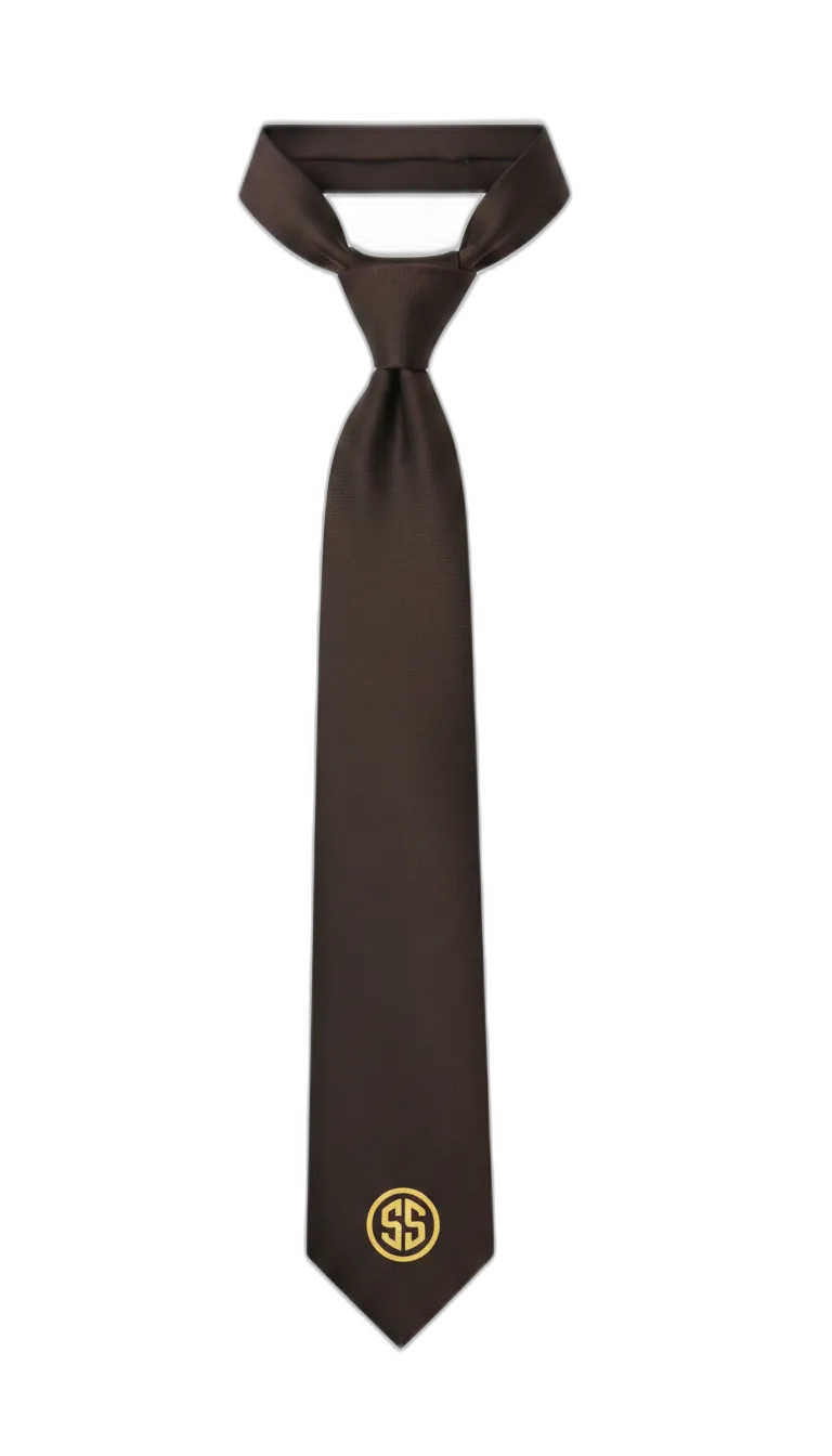 corbata-con-logo-marron