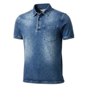 Polo manga corta tela Jeans