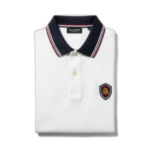 Polo camisero manga corta blanco