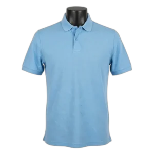 Polo camisero manga corta celeste