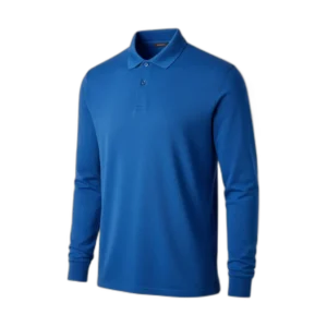 Polo camisero manga larga celeste