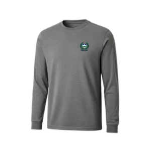 Polo manga larga gris jaspeado